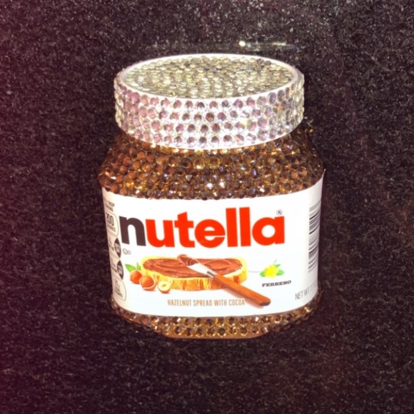 ๐NEW FRESH SEALED RHINESTONE CRYSTAL BLING BEDAZZLED NUTELLA CHOCOLATE SPREAD - Picture 3 of 8